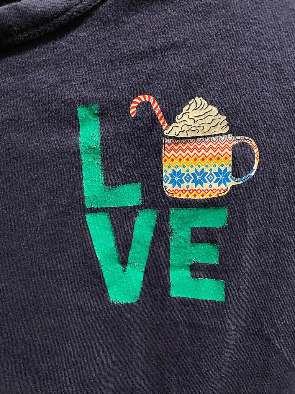☕️ Old Navy Coziest Cocoa Love Holiday Tee L 🎄